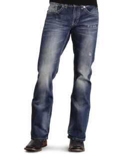 Stetson Rock Fit Bold X Stitched Jeans - Big & Tall -Western Cowboy Supplies 013734 CU P2