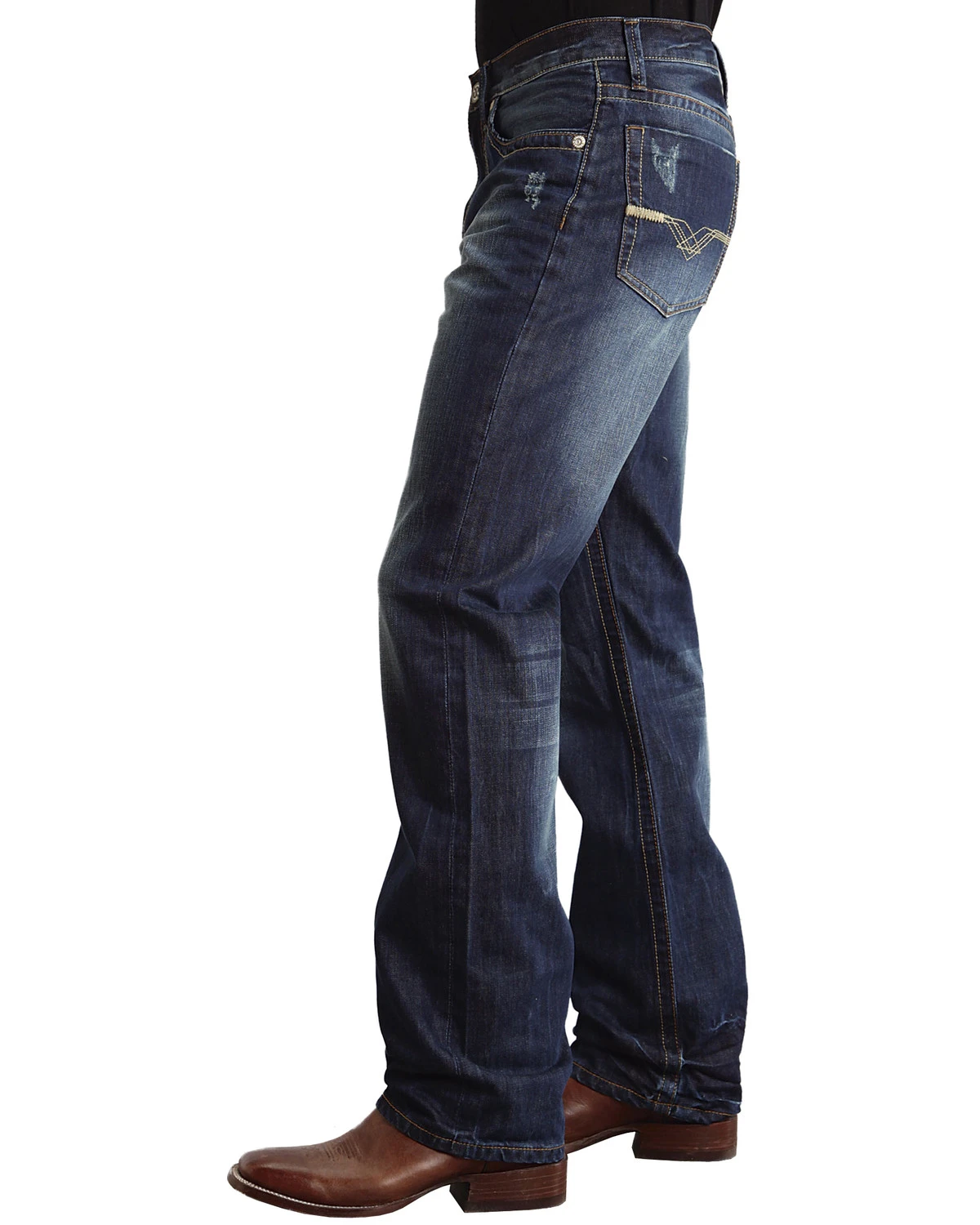 Stetson Modern Fit "V" Stitched Jeans - Big & Tall 4 Stetson Modern Fit "V" Stitched Jeans - Big & Tall - Image 2