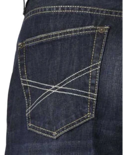 Stetson Men's 1312 Relaxed Fit Bootcut Jeans With Flag Detail - Big & Tall -Western Cowboy Supplies 013946 N9 D2