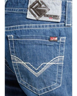 Rock & Roll Denim Men's FR Medium Wash Double Barrel Relaxed Fit Bootcut Jeans 9 Rock & Roll Denim Men's FR Medium Wash Double Barrel Relaxed Fit Bootcut Jeans -Western Cowboy Supplies 0864K1 88 D2