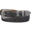 Lucchese Men's Black Full Quill Ostrich Leather Belt -Western Cowboy Supplies 120V94 89 P1