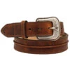 Ariat Men's Rowdy Center Bump Leather Belt -Western Cowboy Supplies 120Y28 BR P1