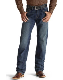 Ariat Men's Blue M3 Multi-Stitch Storm Jeans - Straight Leg -Western Cowboy Supplies 2000077599 400 P2