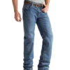 Ariat Men's FR M3 Medium Wash Loose Basic Stackable Straight Leg Jean - Big -Western Cowboy Supplies 2000173314 020 P1