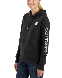 Carhartt Women's Clarksburg Graphic Sleeve Pullover Sweatshirt -Western Cowboy Supplies 2000238908 001 D2