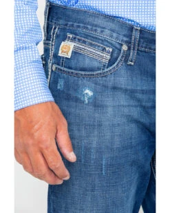 Cinch Men's Ian Dark Stonewash Slim Fit Boot Cut Jeans -Western Cowboy Supplies 2000240164 402 P3