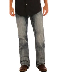 Rock & Roll Denim Men's Double Barrel Small "V" Straight Leg Jeans -Western Cowboy Supplies 2000241161 402 P2