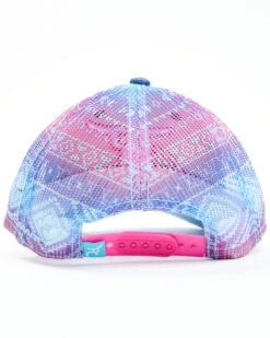 RopeSmart Little Girls' Denim Southwestern Print Mesh-Back Ball Cap -Western Cowboy Supplies 2000278800 400 P3