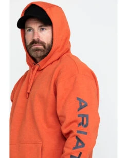 Ariat Men's Volcanic Heather Rebar Graphic Hooded Work Sweatshirt -Western Cowboy Supplies 2000282118 803 P5