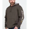 Ariat Men's Heather Bark Rebar Graphic Work Hooded Sweatshirt