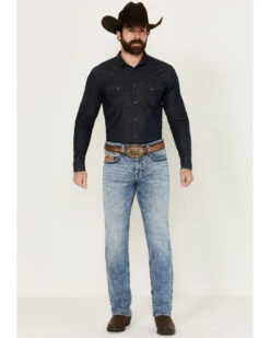 Cody James Core Men's Clover Leaf Light Wash Stretch Slim Straight Jeans