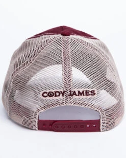 Cody James Men's Burgundy America Free Patch Mesh Ball Cap -Western Cowboy Supplies 2000296730 640 P5