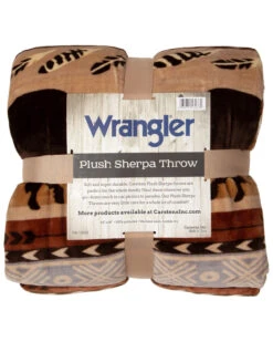 Carstens Home Wrangler Buffalo Southwestern Sherpa Fleece Throw Blanket -Western Cowboy Supplies 2000315026 400 P5