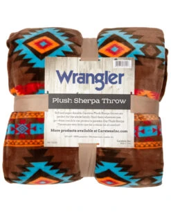 Carstens Home Wrangler Southwest Horizon Rustic Sherpa Fleece Throw Blanket -Western Cowboy Supplies 2000315030 440 P5