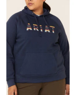 Ariat Women's R.E.A.L. Serape Logo Hoodie Sweatshirt - Plus -Western Cowboy Supplies 2000322524 410 P3