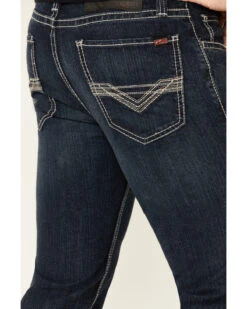 Rock & Roll Denim Men's FR Dark Reflex Revolver Slim Straight Work Jeans -Western Cowboy Supplies 2000323863 401 P3