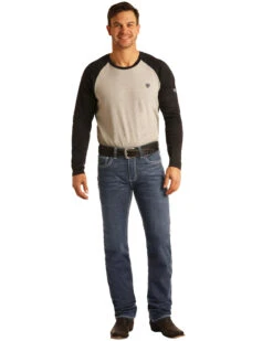 Rock & Roll Denim Men's FR Dark Reflex Revolver Slim Straight Work Jeans -Western Cowboy Supplies 2000323863 401 P5