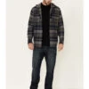Hawx Men's Dark Gray Townsend Plaid Hooded Long Sleeve Flannel Work Shirt 2 Hawx Men's Dark Gray Townsend Plaid Hooded Long Sleeve Flannel Work Shirt -Western Cowboy Supplies 2000325323 021 P1