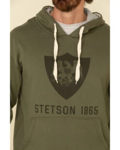 Stetson Men's Green Eagle In Shield Graphic Hooded Sweatshirt -Western Cowboy Supplies 2000327706 020 P4