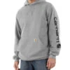 Carhartt Men's Loose Fit Midweight Logo Sleeve Graphic Hooded Sweatshirt - Tall -Western Cowboy Supplies 2000332435 070 P1
