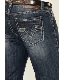 Rock & Roll Denim Men's Dark Double Barrel Relaxed Straight Leg Jeans -Western Cowboy Supplies 2000333350 400 P4