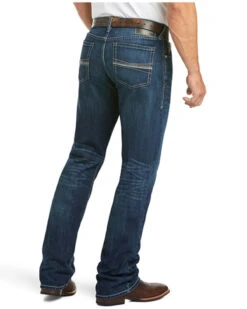 Ariat Men's M4 Ford Bragg Dark Stretch Relaxed Bootcut Jeans -Western Cowboy Supplies 2000333954 400 P3