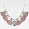Prime Time Women's Pink Tassel & Silver Concho Necklace -Western Cowboy Supplies 2000334028 040 P1