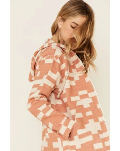 Pendleton Women's Sierra Mixed Pattern Oversized Zip Hooded Jacket -Western Cowboy Supplies 2000335400 103 P5