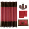 HiEnd Accents Red Star 9pc Bath Accessory & Towel Set