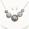 Prime Time Jewelry Women's 5 Concho Necklace And Earrings Set -Western Cowboy Supplies 2000338299 040 P1