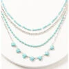 Prime Time Jewelry Women's Turquoise & Silver Layered Necklace Set -Western Cowboy Supplies 2000338301 040 P1