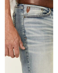 Moonshine Spirit Men's Wild West Light Wash Stretch Stackable Straight Jeans -Western Cowboy Supplies 2000338828 400 P3