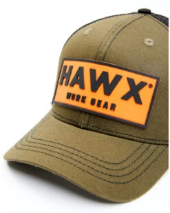 Hawx Men's Olive Logo Patch Mesh-Back Ball Cap -Western Cowboy Supplies 2000339188 341 P3