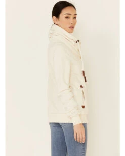 Wanakome Women's Oatmeal Hestia Asymmetrical Zip-Front Hoodie -Western Cowboy Supplies 2000340617 104 P4