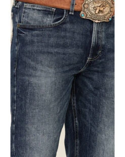 Wrangler 20X Men's Shore Medium Wash Stretch Slim Straight Jeans - Long -Western Cowboy Supplies 2000342095 400 P2