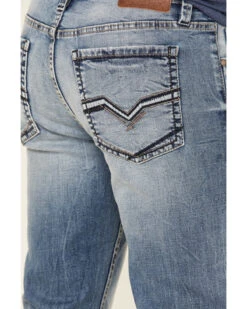 Moonshine Spirit Men's Grant Medium Wash Stretch Slim Straight Jeans -Western Cowboy Supplies 2000342634 400 P3