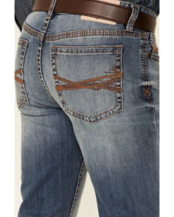 Cody James Core Men's Silver Spur Medium Wash Performance Stretch Slim Bootcut Jeans -Western Cowboy Supplies 2000342679 400 P3