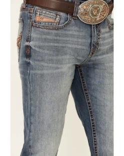 Cody James Core Men's Silver Spur Medium Wash Performance Stretch Slim Bootcut Jeans -Western Cowboy Supplies 2000342679 400 P4