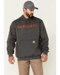 Carhartt Men's Loose Fit Midweight Logo Hooded Work Sweatshirt