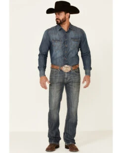 Rock & Roll Denim Men's Pistol Dark Vintage Wash Regular Straight Jeans -Western Cowboy Supplies 2000345012 400 P3