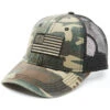 H3 Sportgear Men's Camo Print Americana Patch Mesh Back Trucker Cap -Western Cowboy Supplies 2000346030 340 P1
