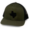 Oil Field Hats Men's Loden & Black Texas State Patch Mesh Ball Cap -Western Cowboy Supplies 2000346262 341 P1
