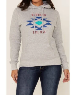 Stetson Women's Southwestern Logo Fleece Pullover Hoodie 8 Stetson Women's Southwestern Logo Fleece Pullover Hoodie -Western Cowboy Supplies 2000346354 020 P3
