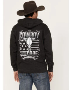 Cowboy Hardware Men's Gray To The Core Graphic Hooded Sweatshirt -Western Cowboy Supplies 2000346628 020 P4
