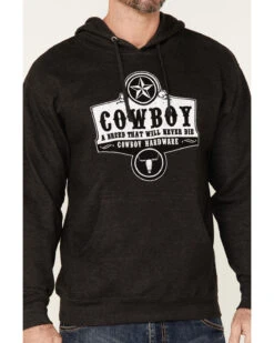 Cowboy Hardware Men's Gray Cowboy Breed Graphic Hooded Sweatshirt -Western Cowboy Supplies 2000346639 020 P3