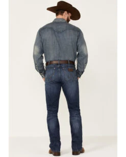 Wrangler Retro Men's Coast Dark Wash Stretch Slim Bootcut Jeans - Long 8 Wrangler Retro Men's Coast Dark Wash Stretch Slim Bootcut Jeans - Long -Western Cowboy Supplies 2000346854 400 P3
