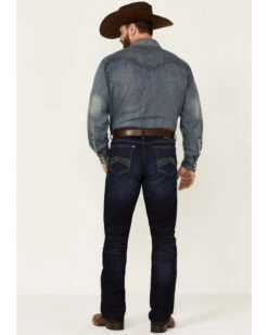 Wrangler 20X Men's Azure Vintage Dark Wash Stretch Slim Bootcut Jeans - Long 8 Wrangler 20X Men's Azure Vintage Dark Wash Stretch Slim Bootcut Jeans - Long -Western Cowboy Supplies 2000347676 400 P3