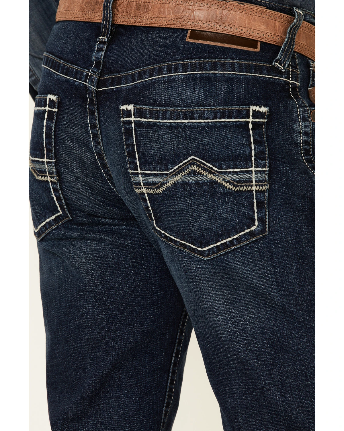 Ariat Men's M4 Barstow Denali Dark Wash Stretch Relaxed Straight Jeans 6 Ariat Men's M4 Barstow Denali Dark Wash Stretch Relaxed Straight Jeans - Image 4