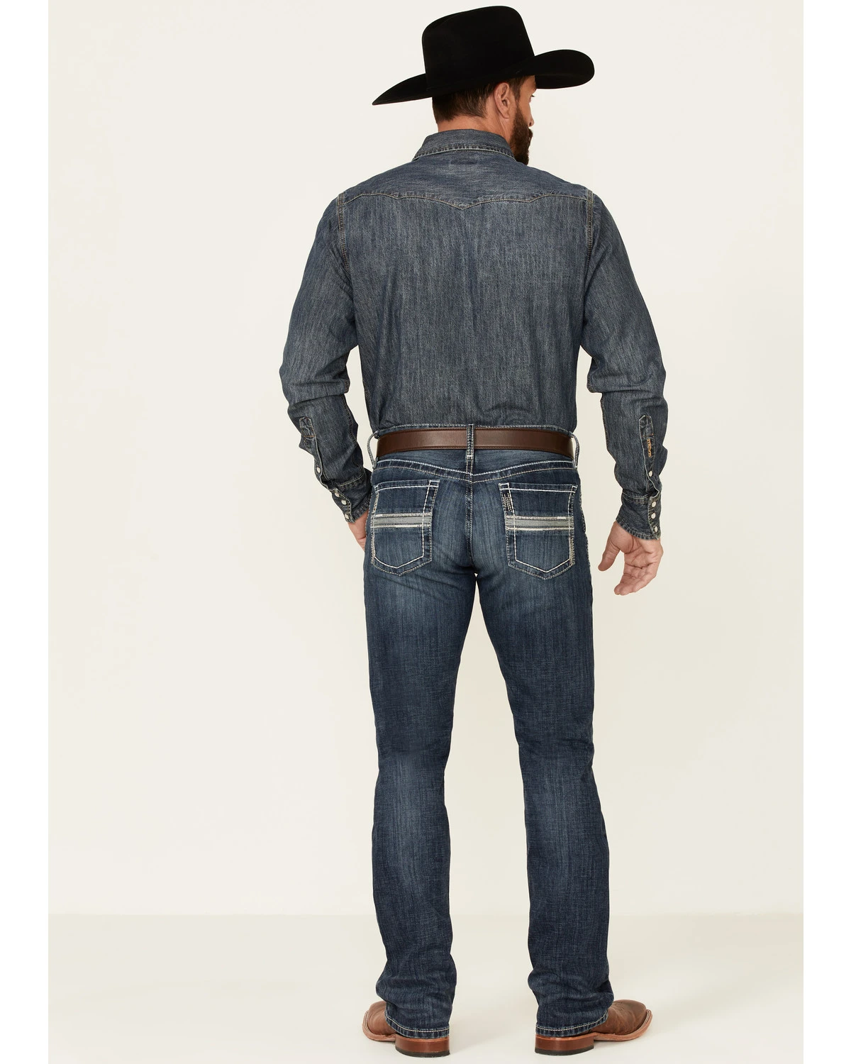 Cinch Men's Ian Dark Wash Performance Stretch Slim Bootcut Jeans 4 Cinch Men's Ian Dark Wash Performance Stretch Slim Bootcut Jeans - Image 2