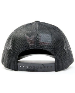 Oil Field Hats Men's Gray & Black American Flag US Patch Mesh-Back Ball Cap -Western Cowboy Supplies 2000350290 022 P3